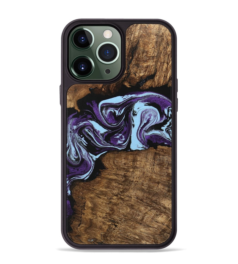 iPhone 13 Pro Max Wood Phone Case - Aliana (Purple, 745993)