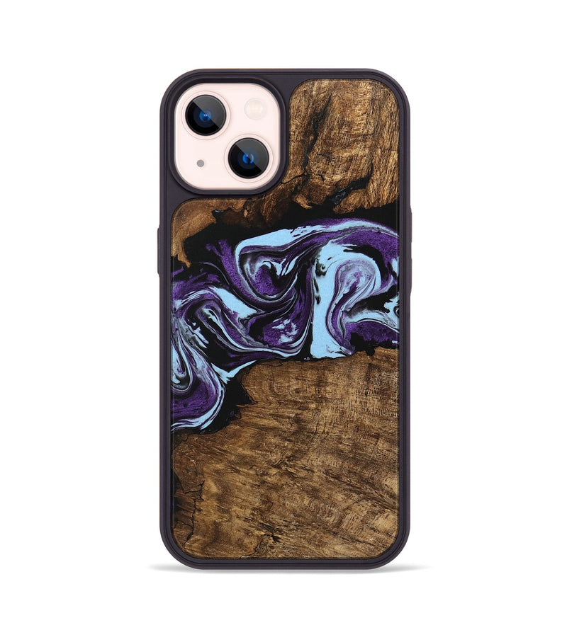 iPhone 14 Wood Phone Case - Aliana (Purple, 745993)