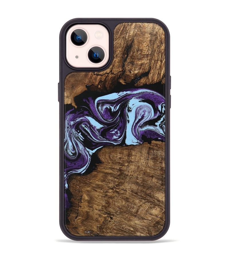 iPhone 14 Plus Wood Phone Case - Aliana (Purple, 745993)