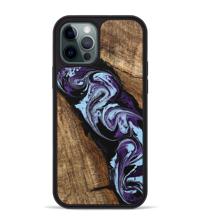 iPhone 12 Pro Max Wood Phone Case - Royce (Purple, 745994)