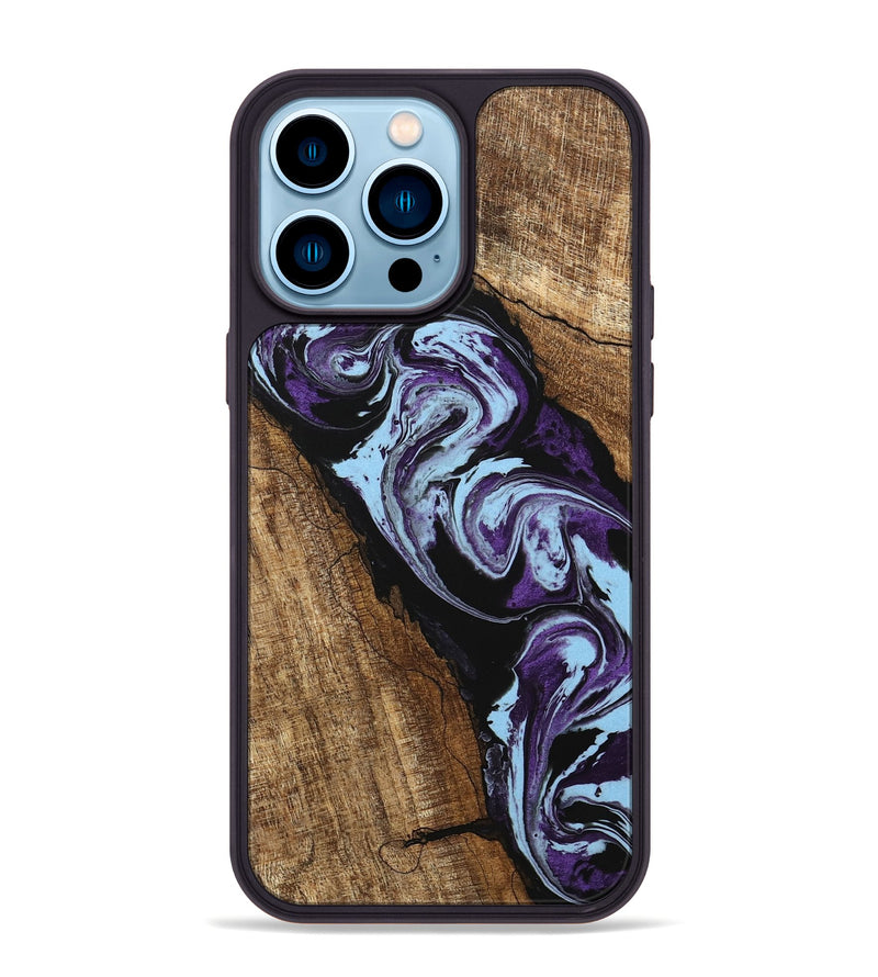 iPhone 14 Pro Max Wood Phone Case - Royce (Purple, 745994)