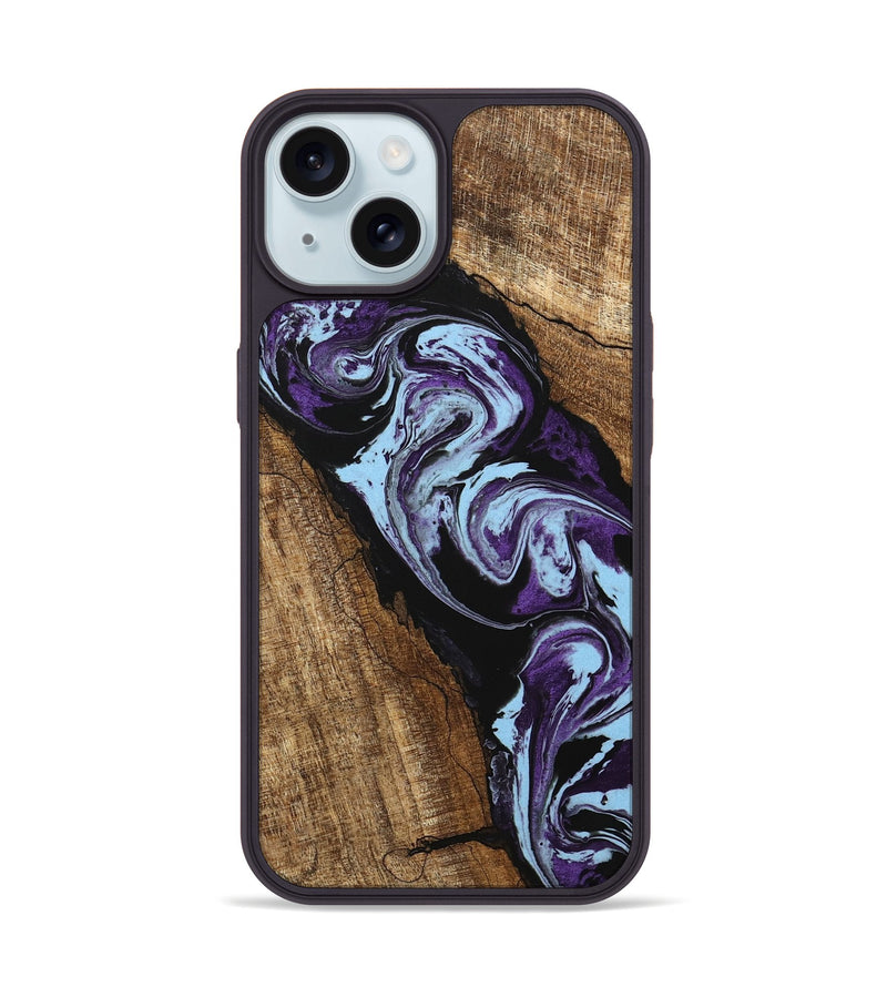 iPhone 15 Wood Phone Case - Royce (Purple, 745994)