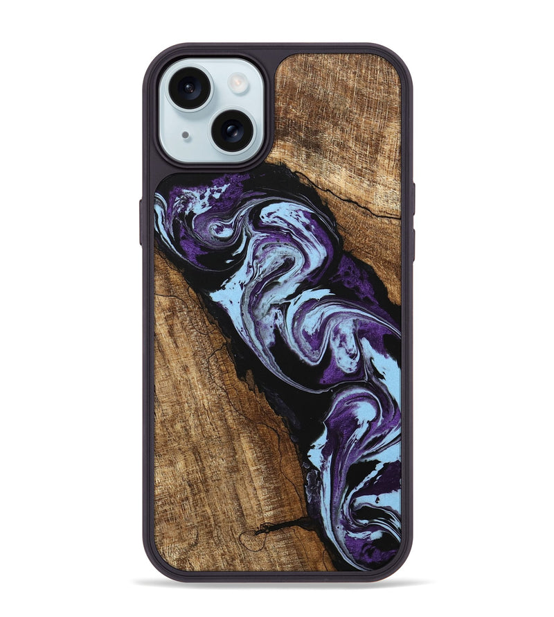 iPhone 15 Plus Wood Phone Case - Royce (Purple, 745994)