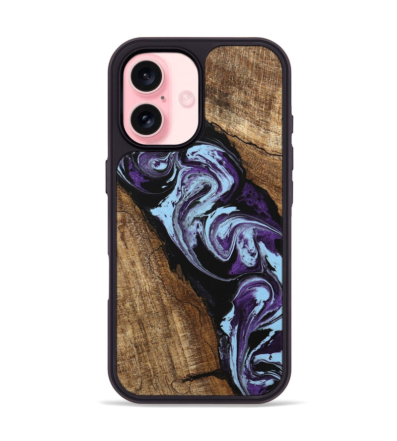 iPhone 16 Wood Phone Case - Royce (Purple, 745994)