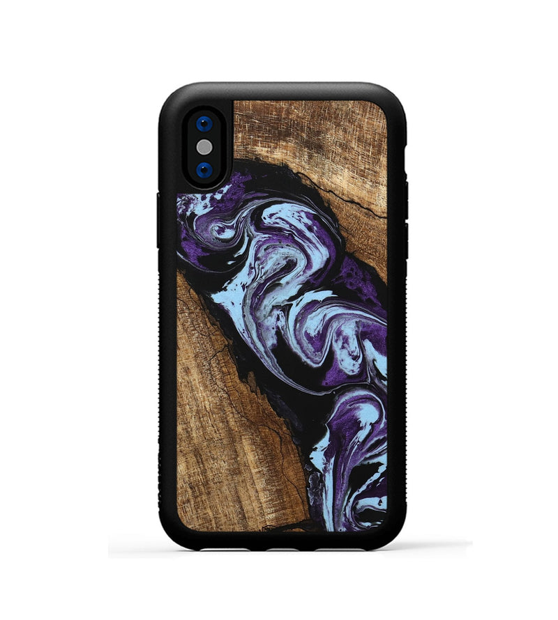 iPhone Xs Wood Phone Case - Royce (Purple, 745994)