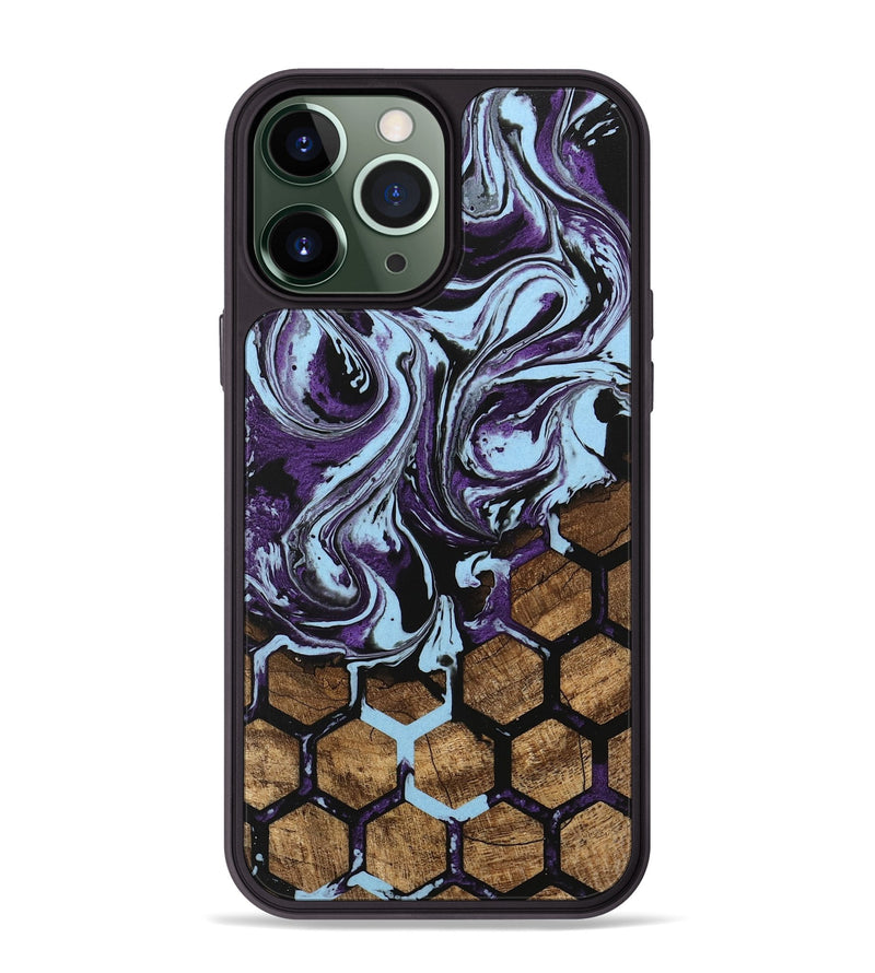 iPhone 13 Pro Max Wood Phone Case - Flor (Pattern, 745995)