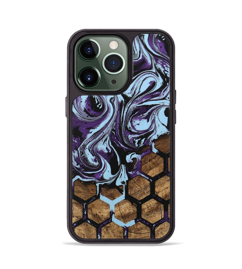 iPhone 13 Pro Wood Phone Case - Flor (Pattern, 745995)