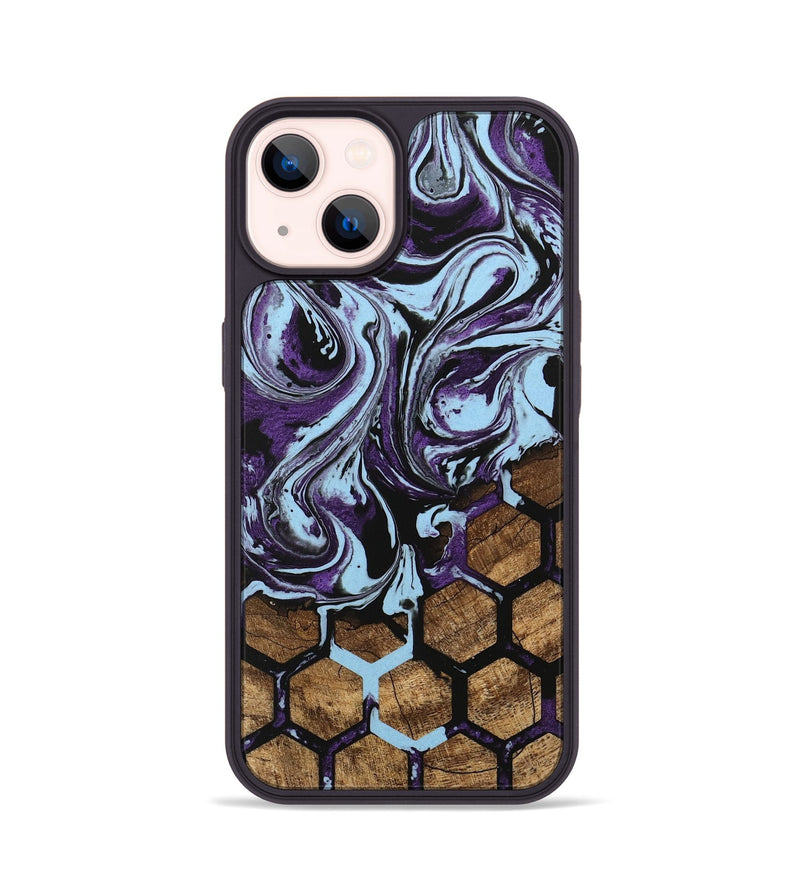 iPhone 14 Wood Phone Case - Flor (Pattern, 745995)