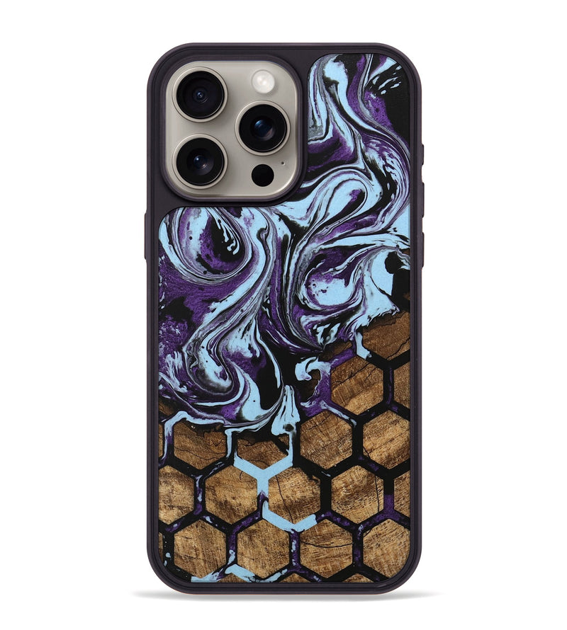 iPhone 15 Pro Max Wood Phone Case - Flor (Pattern, 745995)