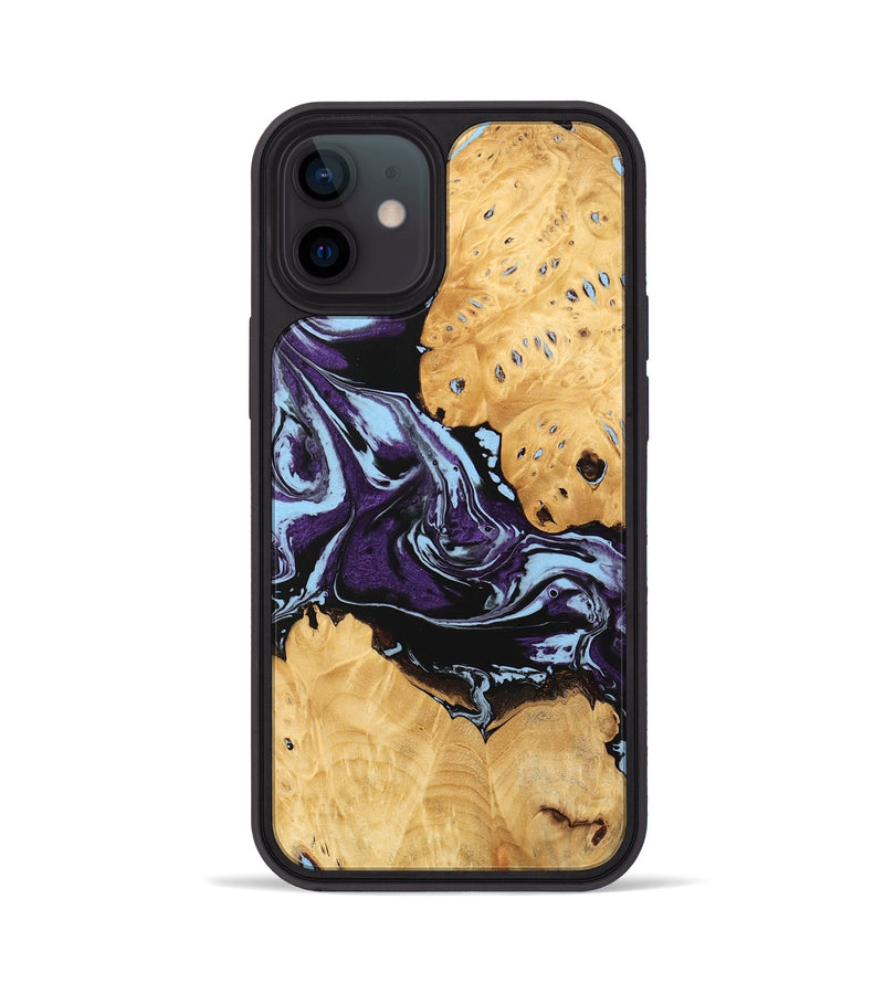 iPhone 12 Wood Phone Case - Castiel (Purple, 745996)