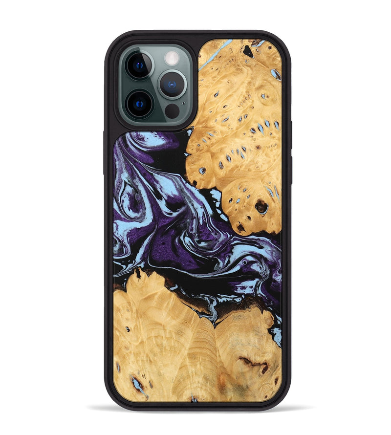 iPhone 12 Pro Max Wood Phone Case - Castiel (Purple, 745996)