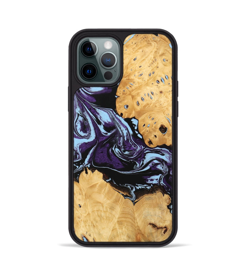 iPhone 12 Pro Wood Phone Case - Castiel (Purple, 745996)