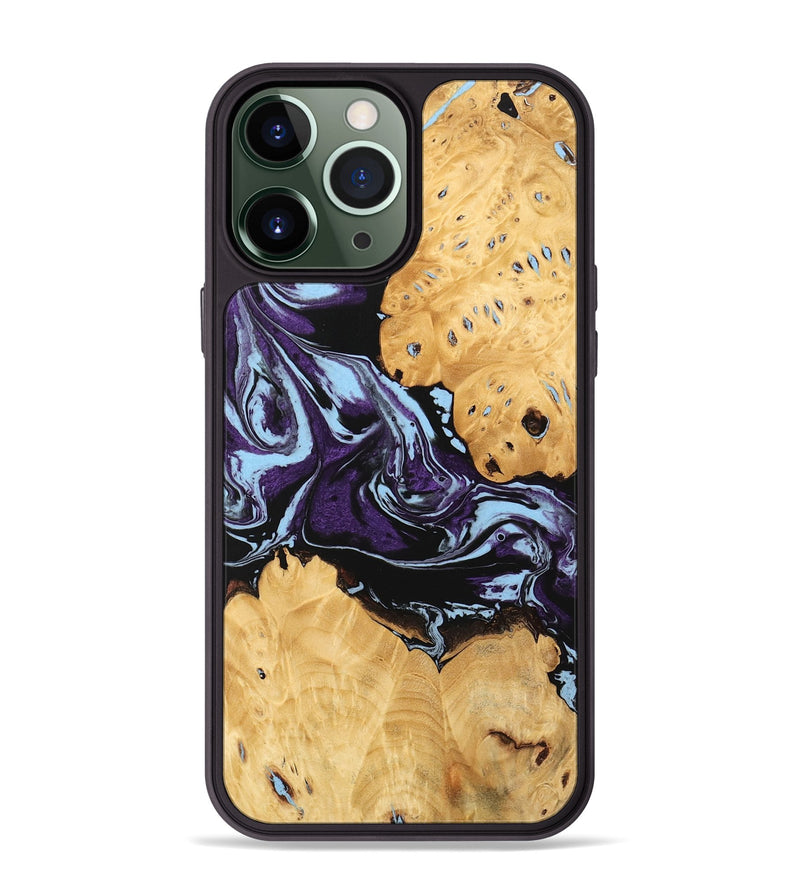 iPhone 13 Pro Max Wood Phone Case - Castiel (Purple, 745996)