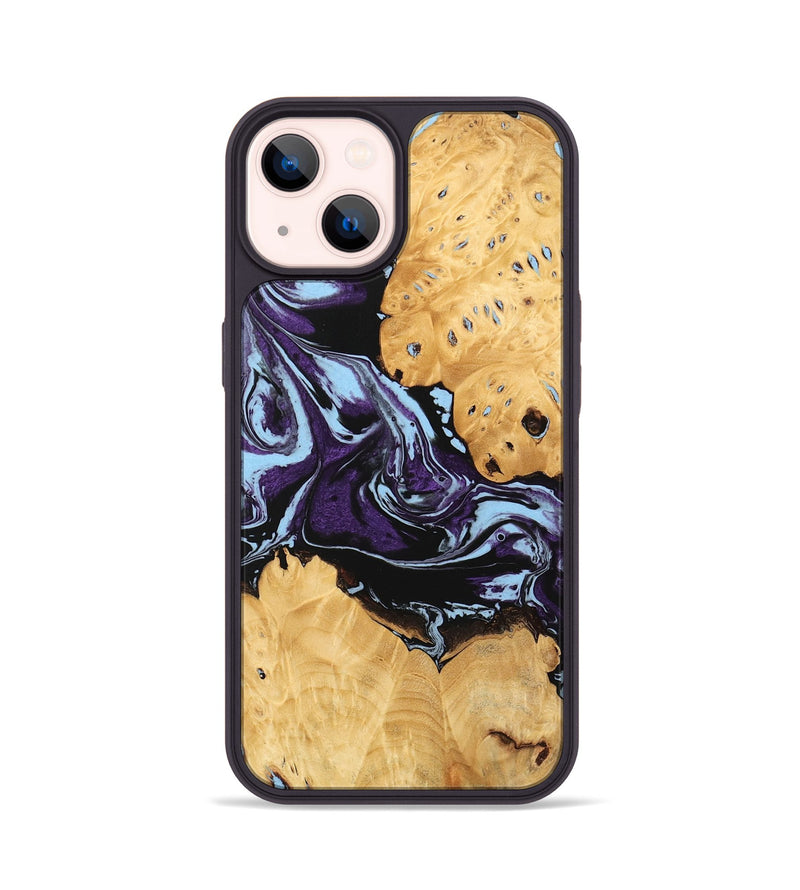 iPhone 14 Wood Phone Case - Castiel (Purple, 745996)