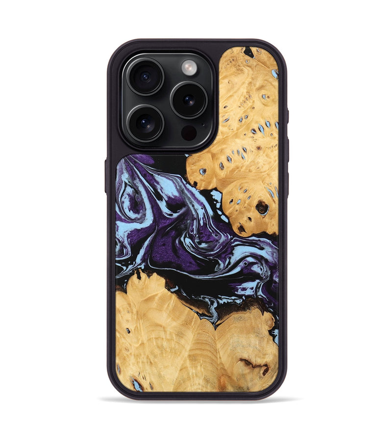 iPhone 15 Pro Wood Phone Case - Castiel (Purple, 745996)