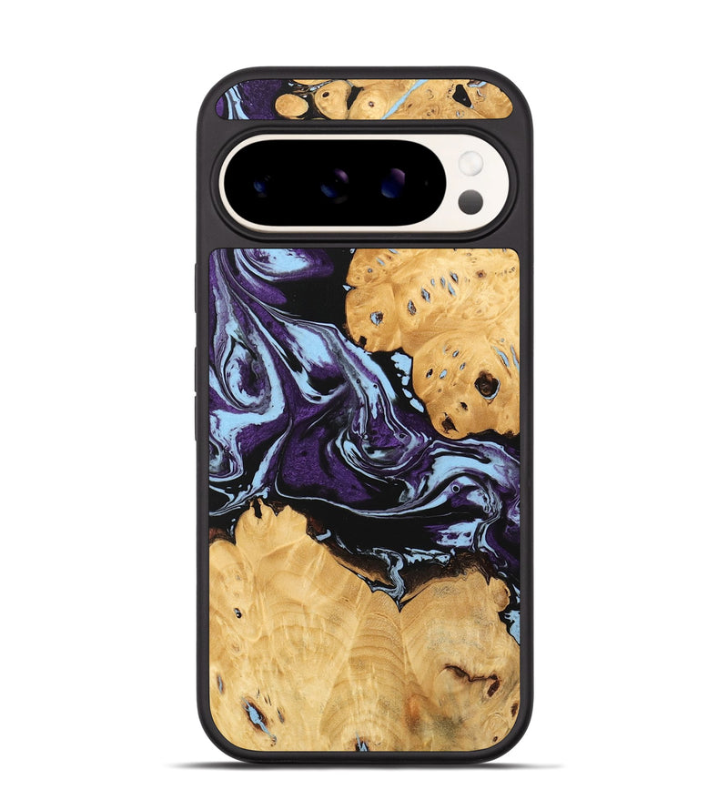 Pixel 9 Wood Phone Case - Castiel (Purple, 745996)