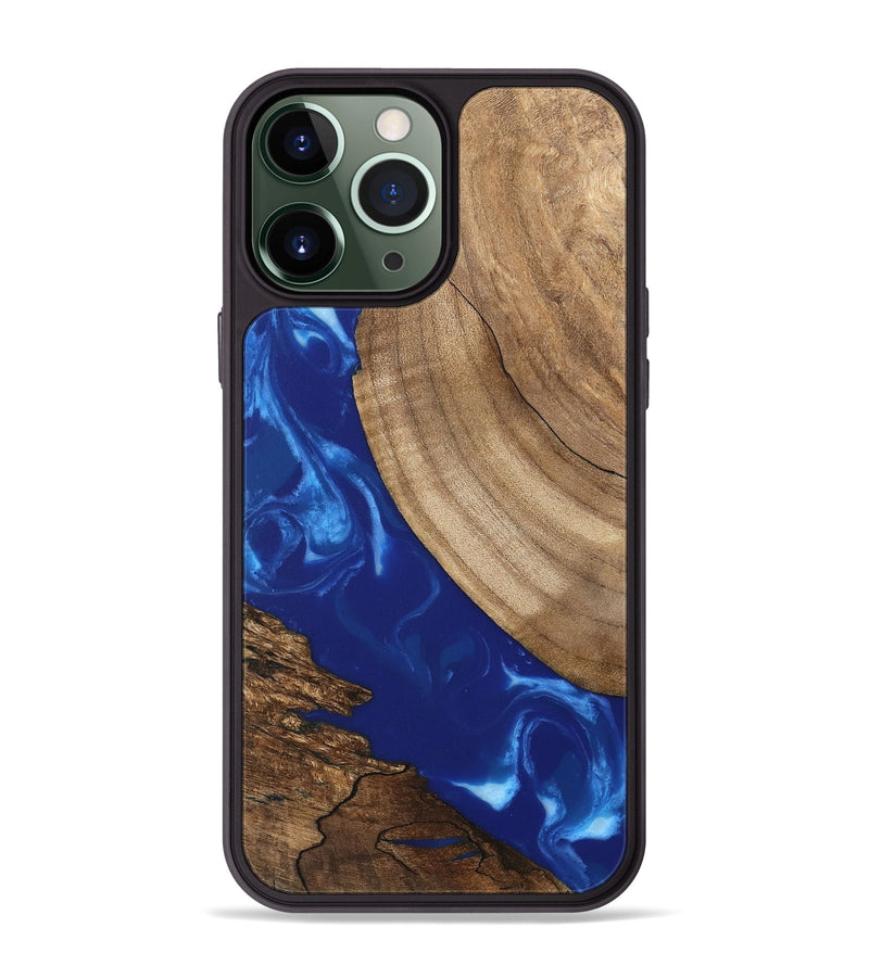 iPhone 13 Pro Max Wood Phone Case - Malissa (Blue, 745997)