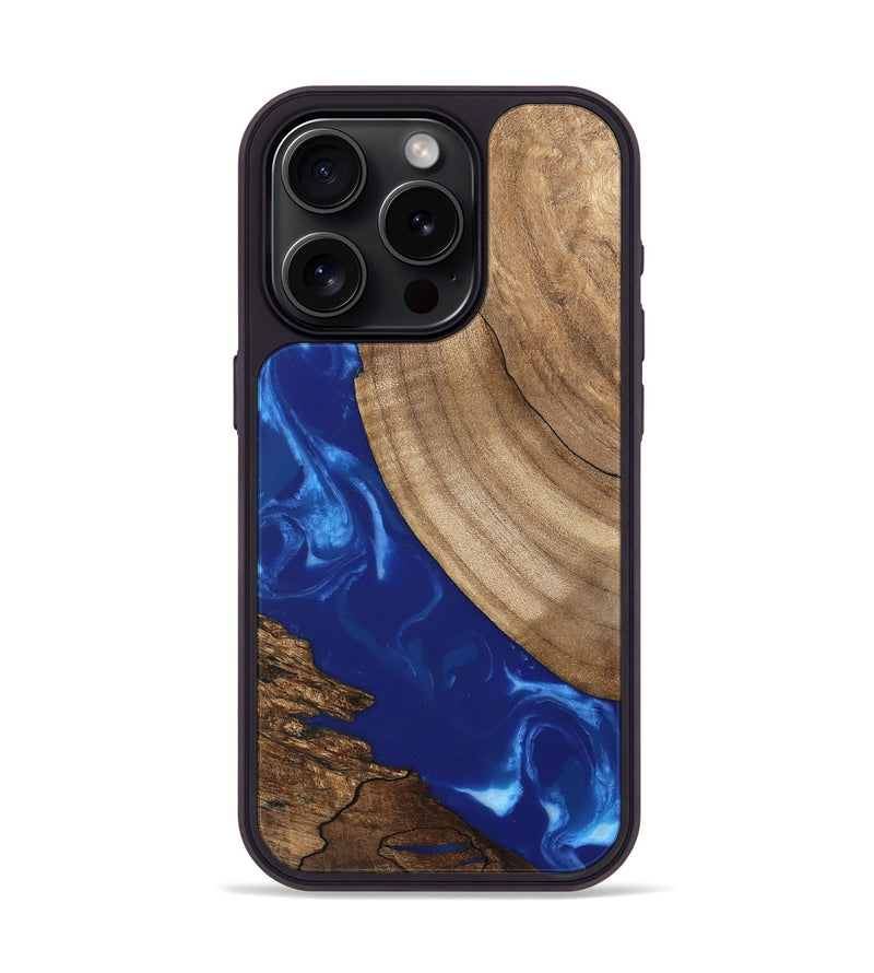 iPhone 15 Pro Wood Phone Case - Malissa (Blue, 745997)