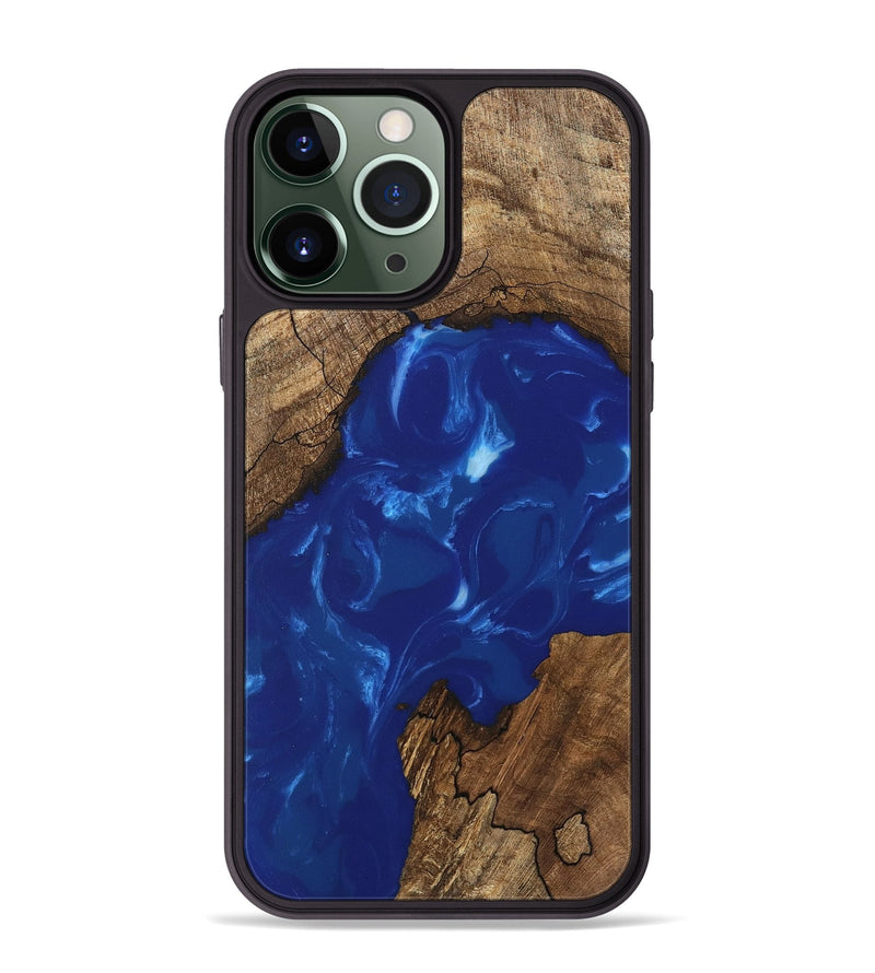 iPhone 13 Pro Max Wood Phone Case - Samir (Blue, 745998)