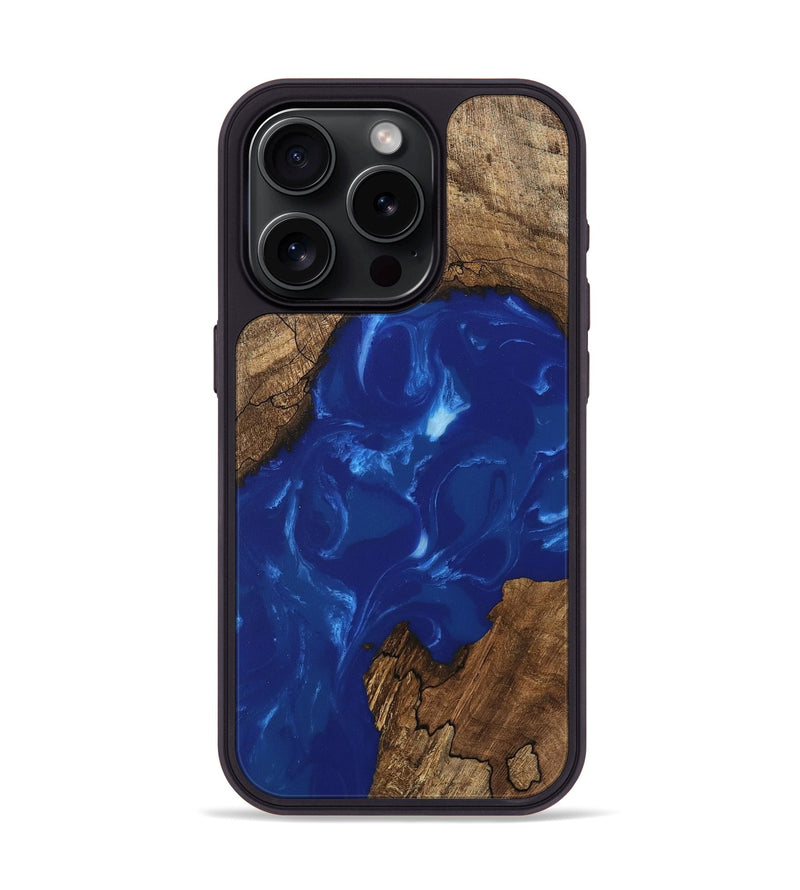 iPhone 15 Pro Wood Phone Case - Samir (Blue, 745998)