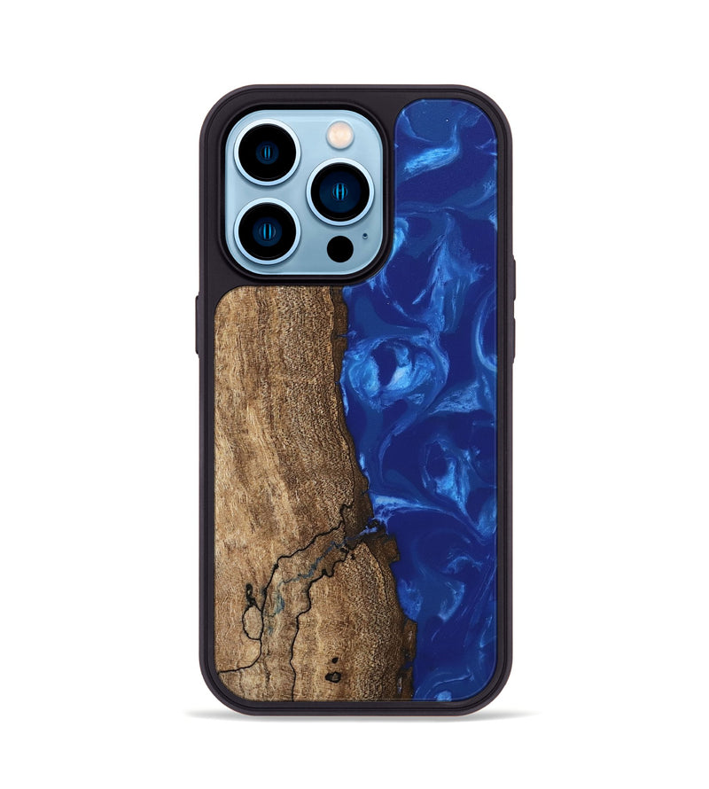 iPhone 14 Pro Wood Phone Case - Leone (Blue, 745999)