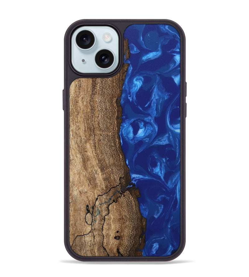 iPhone 15 Plus Wood Phone Case - Leone (Blue, 745999)