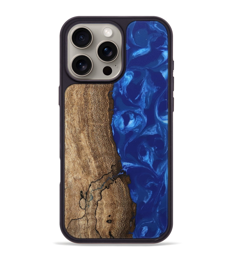 iPhone 16 Pro Max Wood Phone Case - Leone (Blue, 745999)