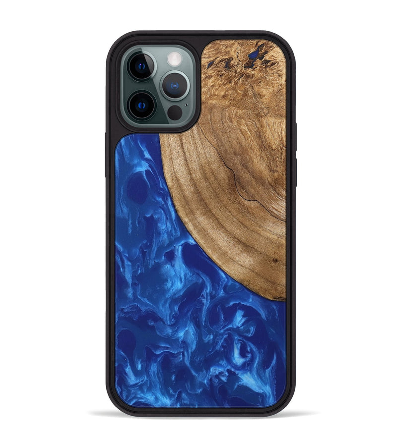 iPhone 12 Pro Max Wood Phone Case - Sydnie (Blue, 746001)