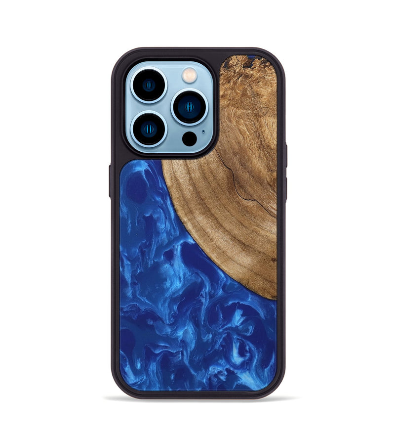 iPhone 14 Pro Wood Phone Case - Sydnie (Blue, 746001)