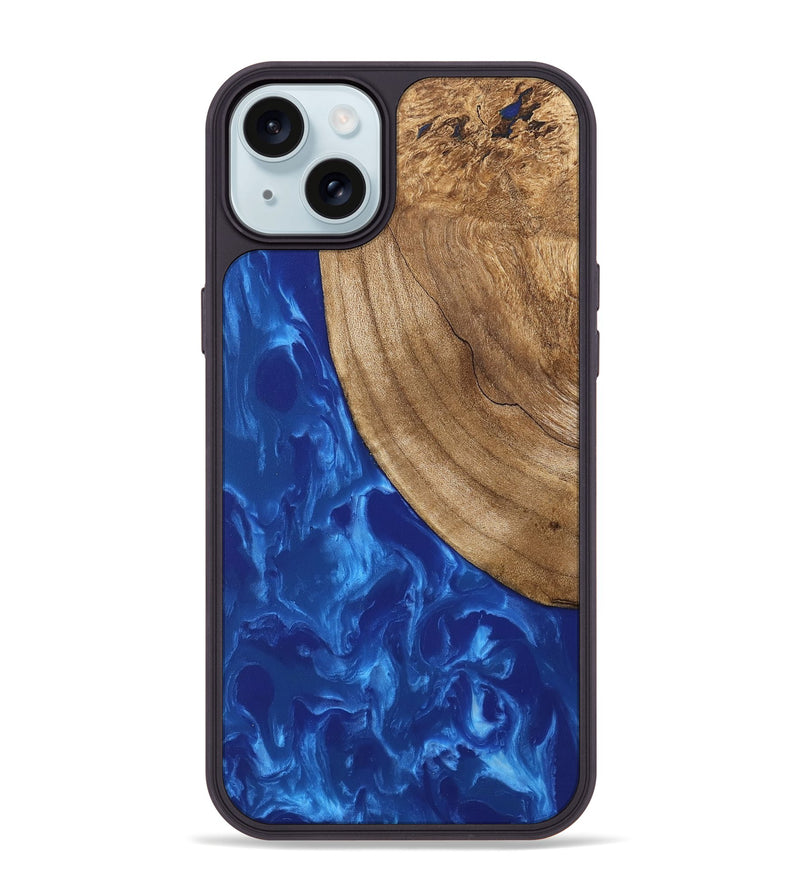 iPhone 15 Plus Wood Phone Case - Sydnie (Blue, 746001)