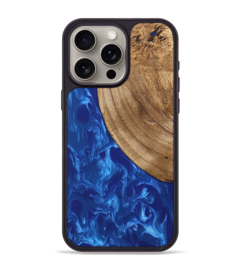 iPhone 15 Pro Max Wood Phone Case - Sydnie (Blue, 746001)