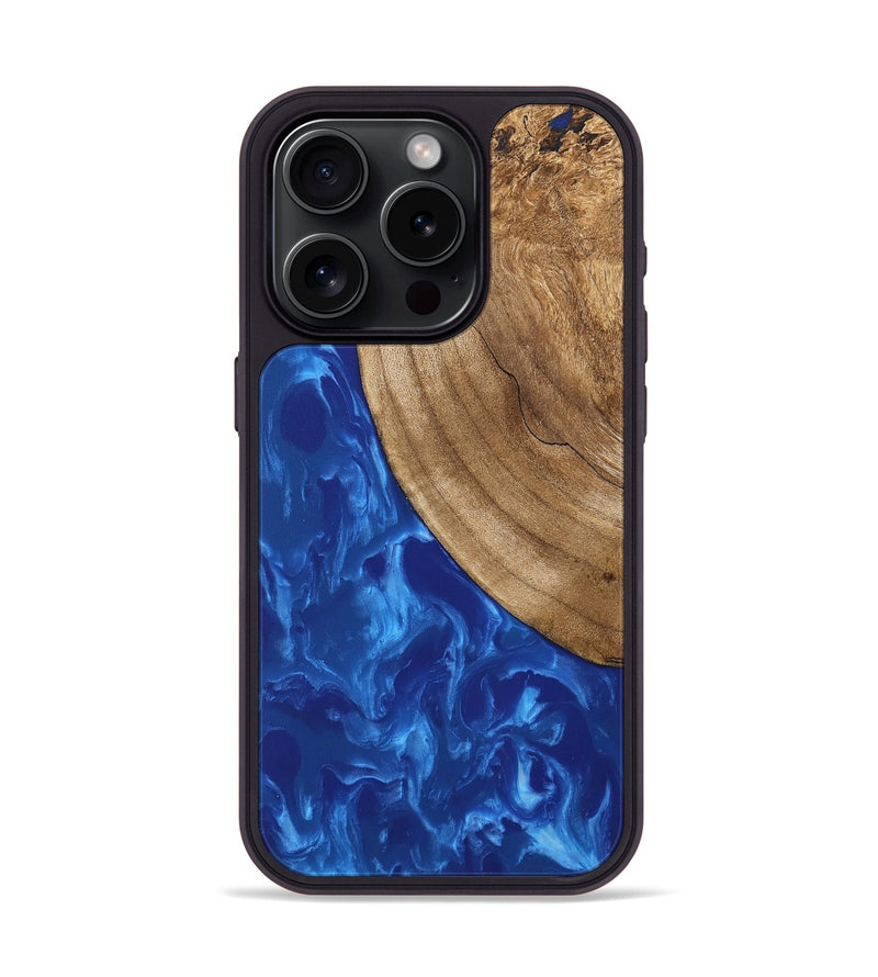 iPhone 15 Pro Wood Phone Case - Sydnie (Blue, 746001)