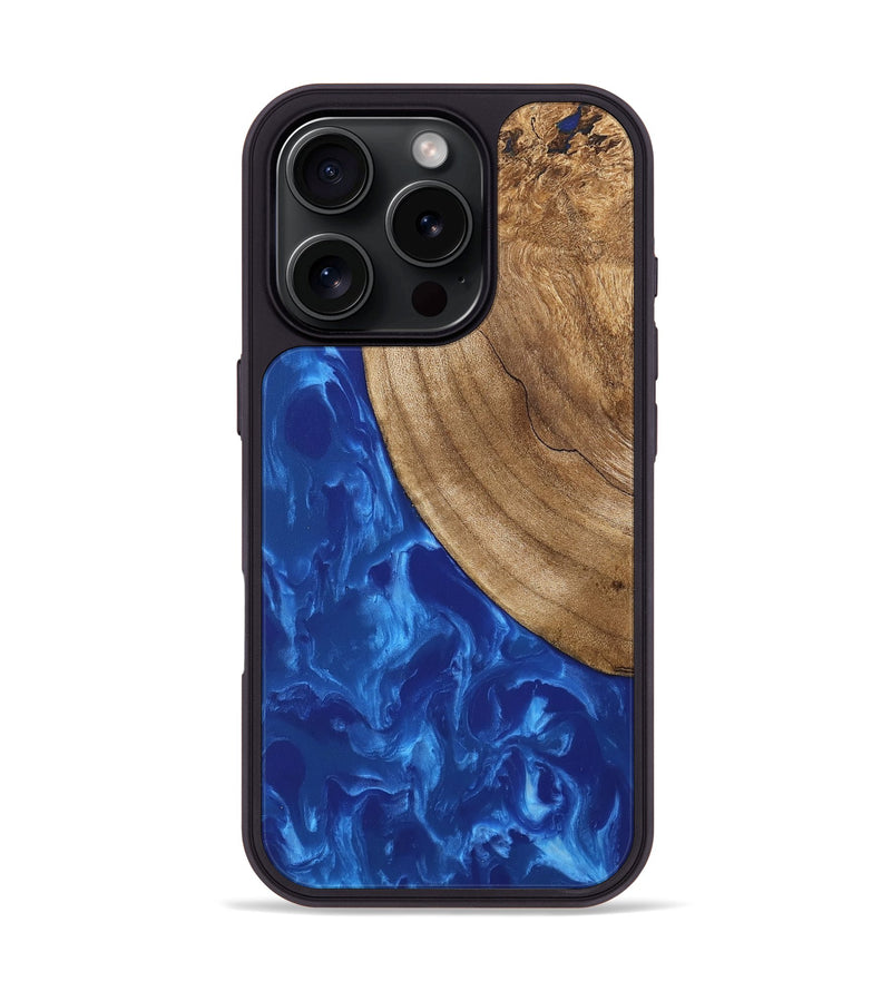 iPhone 16 Pro Wood Phone Case - Sydnie (Blue, 746001)