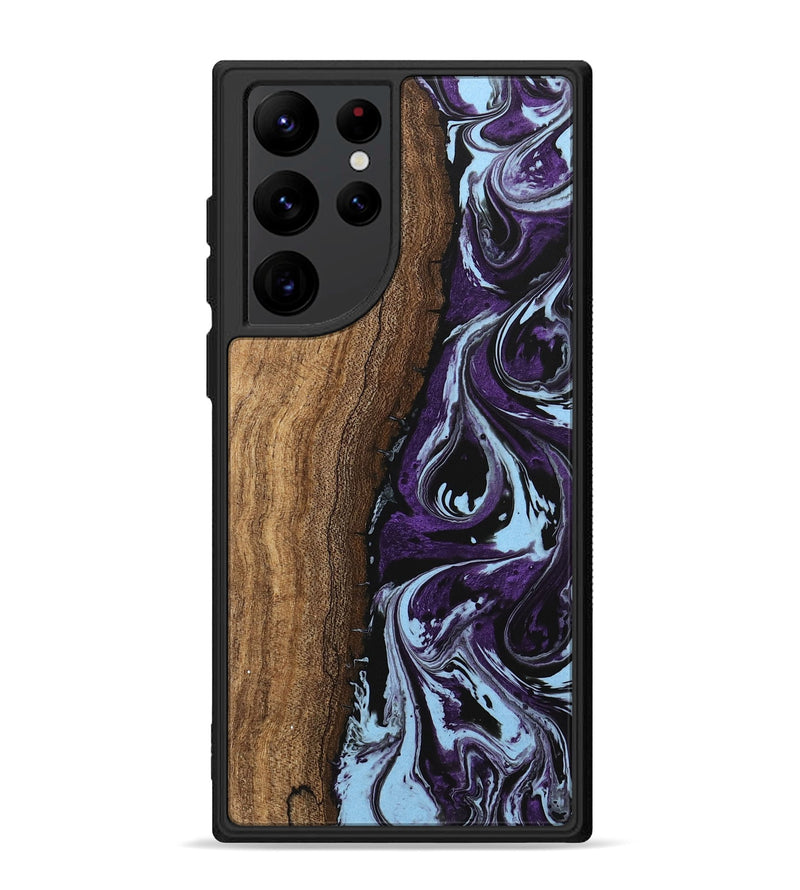 Galaxy S22 Ultra Wood Phone Case - Ginger (Purple, 746002)