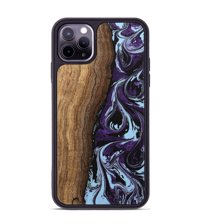 iPhone 11 Pro Max Wood Phone Case - Ginger (Purple, 746002)