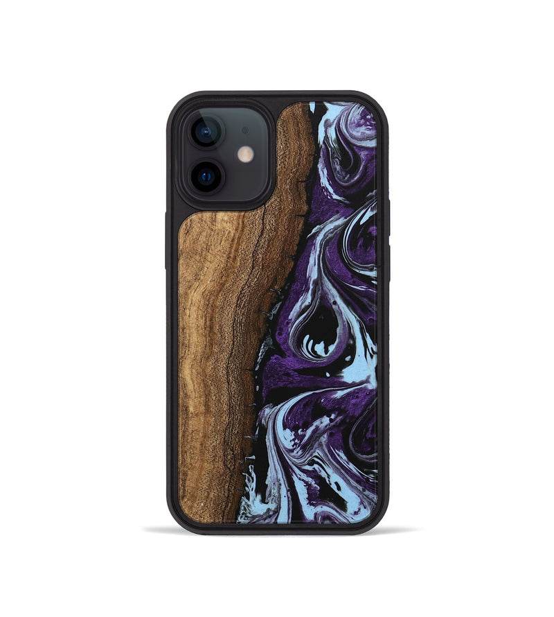 iPhone 12 mini Wood Phone Case - Ginger (Purple, 746002)