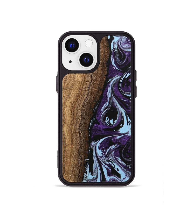 iPhone 13 mini Wood Phone Case - Ginger (Purple, 746002)