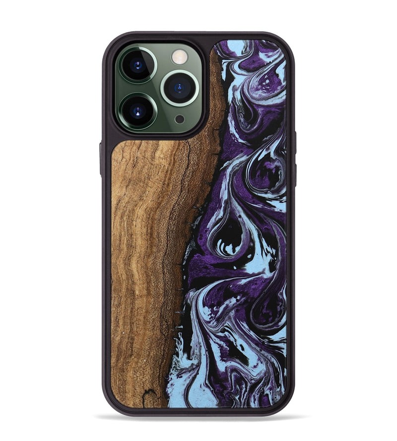 iPhone 13 Pro Max Wood Phone Case - Ginger (Purple, 746002)