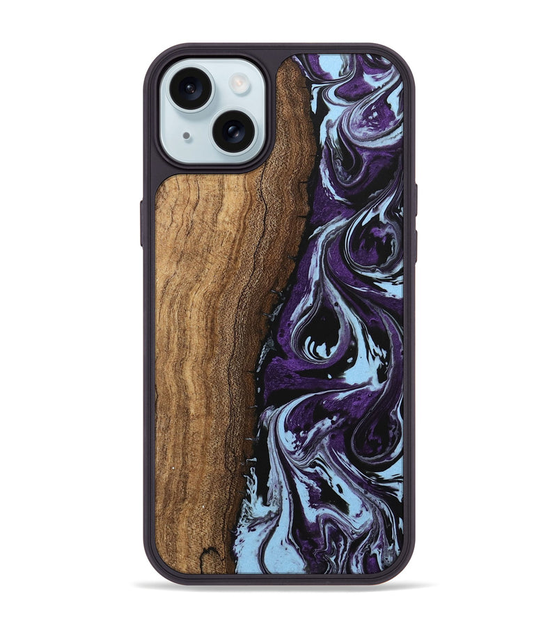 iPhone 15 Plus Wood Phone Case - Ginger (Purple, 746002)