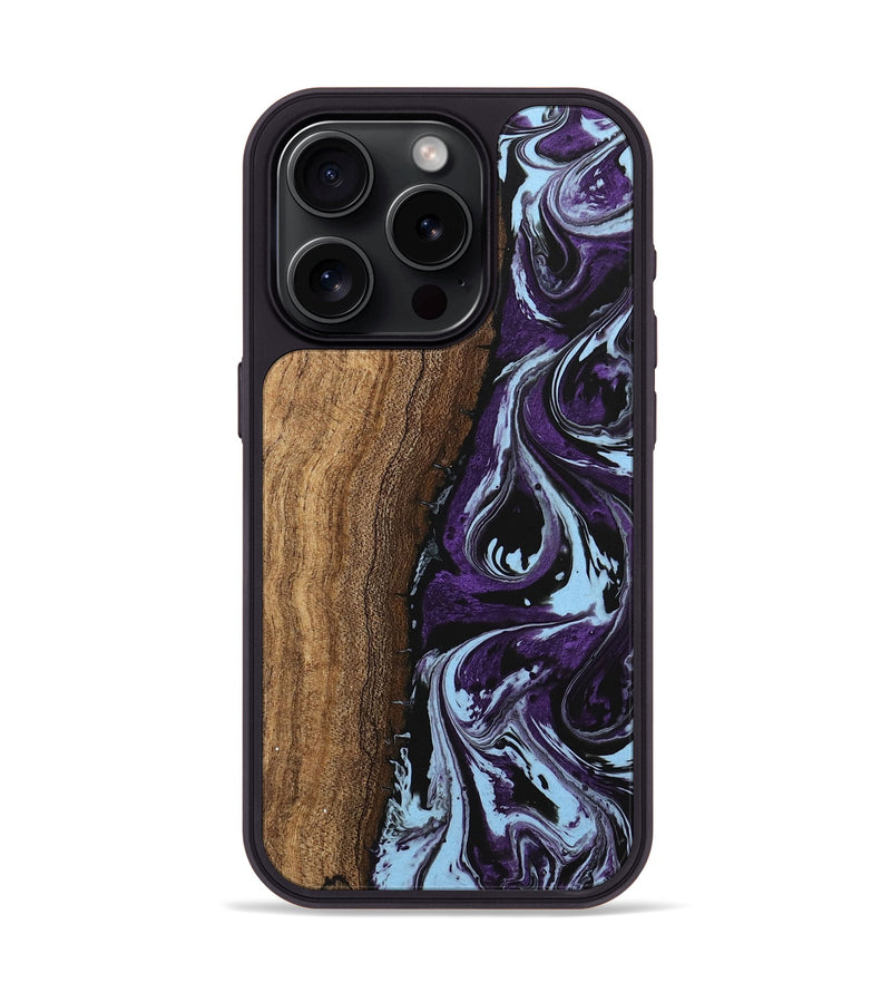 iPhone 15 Pro Wood Phone Case - Ginger (Purple, 746002)