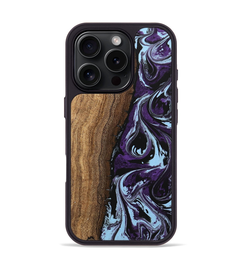 iPhone 16 Pro Wood Phone Case - Ginger (Purple, 746002)