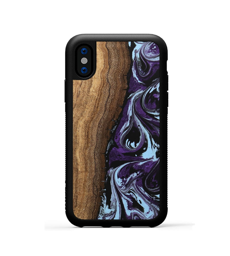 iPhone Xs Wood Phone Case - Ginger (Purple, 746002)