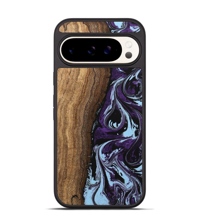 Pixel 9 Wood Phone Case - Ginger (Purple, 746002)