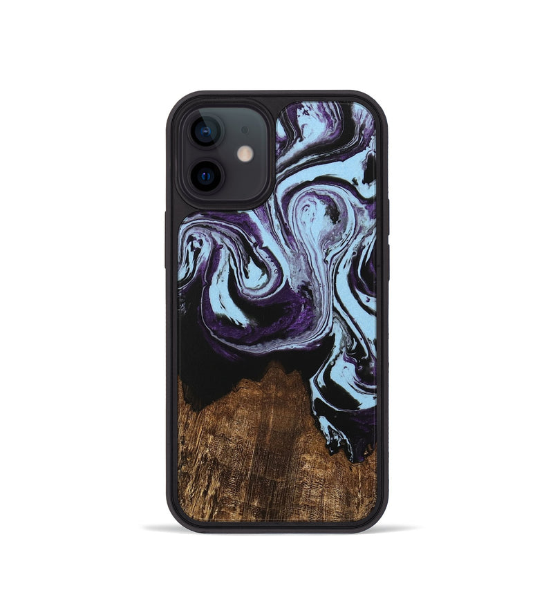 iPhone 12 mini Wood Phone Case - Rubin (Purple, 746003)