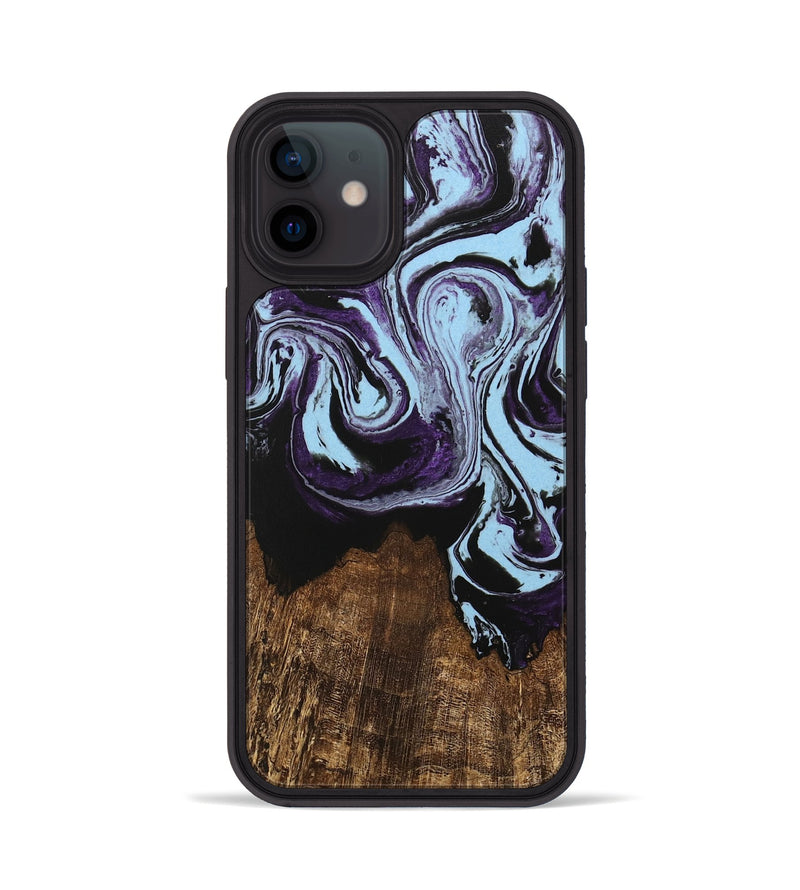 iPhone 12 Wood Phone Case - Rubin (Purple, 746003)