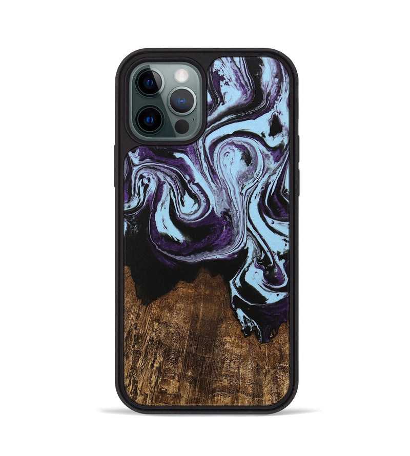 iPhone 12 Pro Wood Phone Case - Rubin (Purple, 746003)