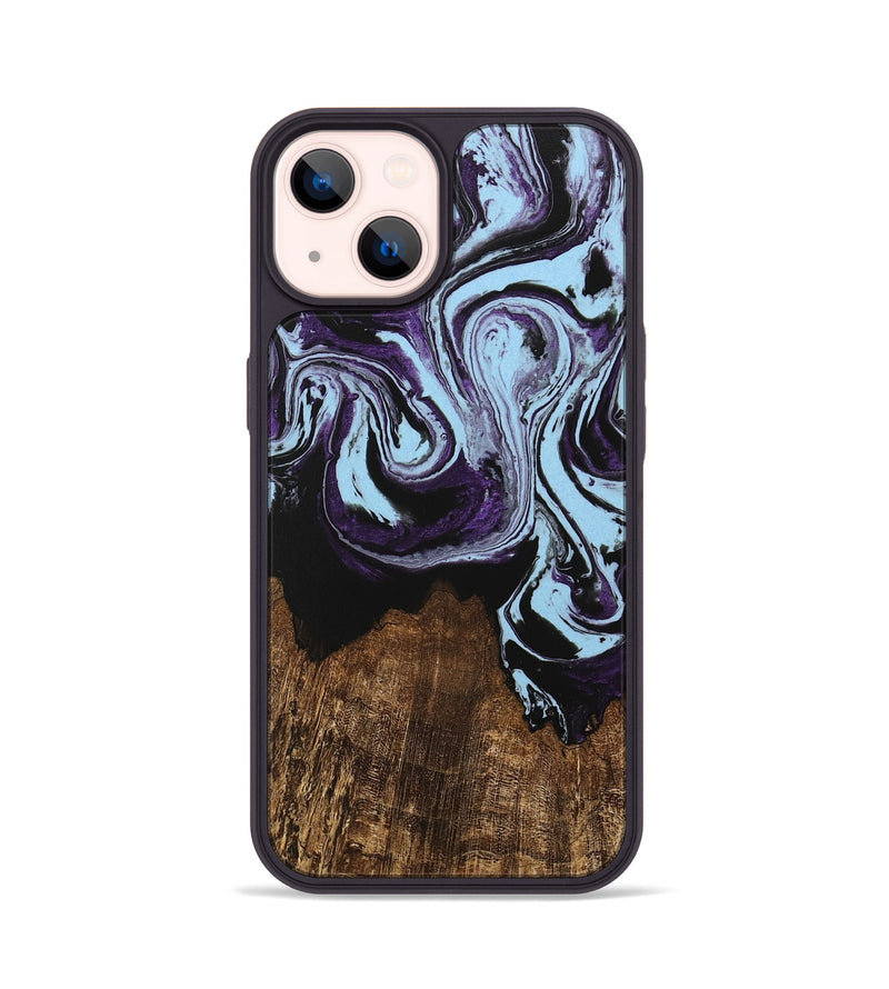 iPhone 14 Wood Phone Case - Rubin (Purple, 746003)