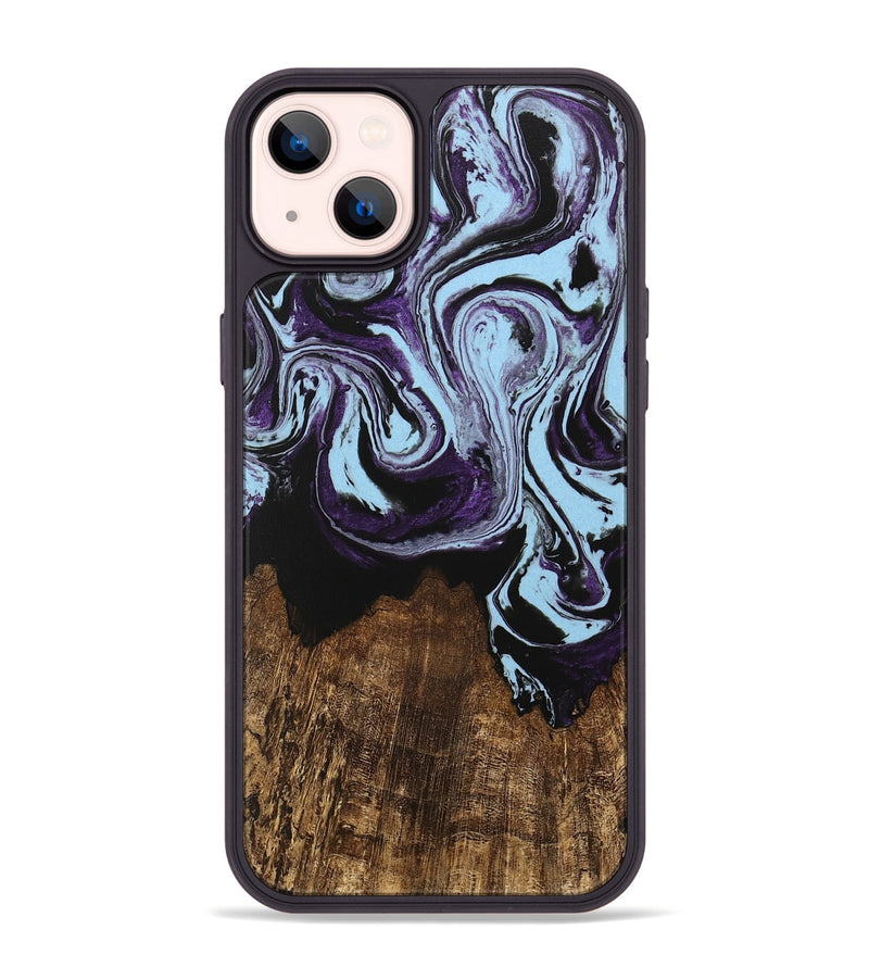 iPhone 14 Plus Wood Phone Case - Rubin (Purple, 746003)