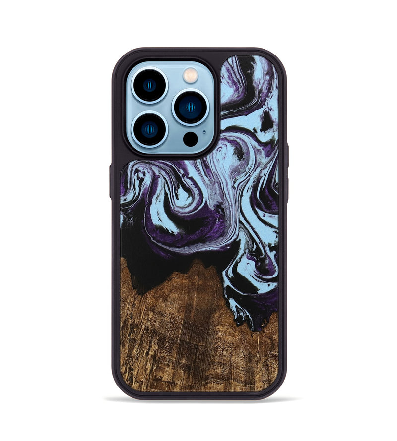 iPhone 14 Pro Wood Phone Case - Rubin (Purple, 746003)