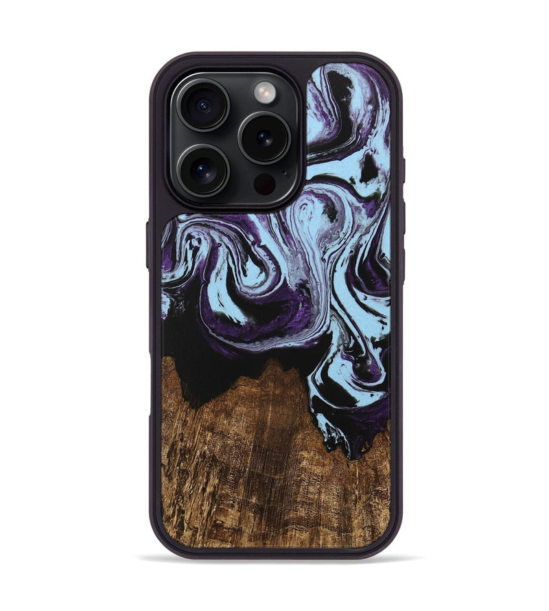 iPhone 16 Pro Wood Phone Case - Rubin (Purple, 746003)